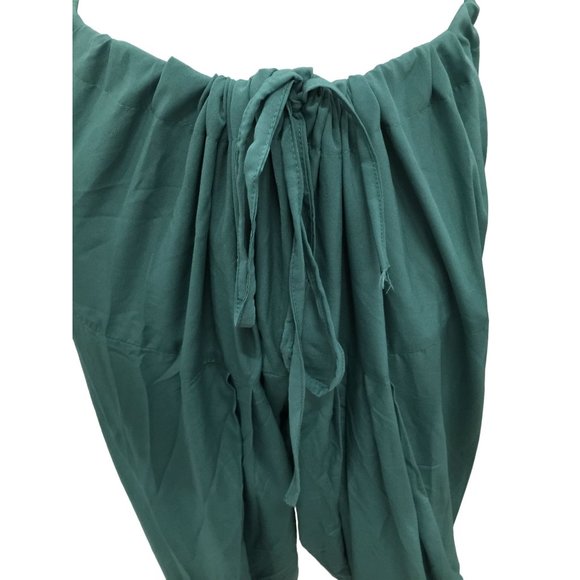 Beautiful Embroidered Flower Printed Pakistani/Indian Green Adjustable Pants - Picture 8 of 9